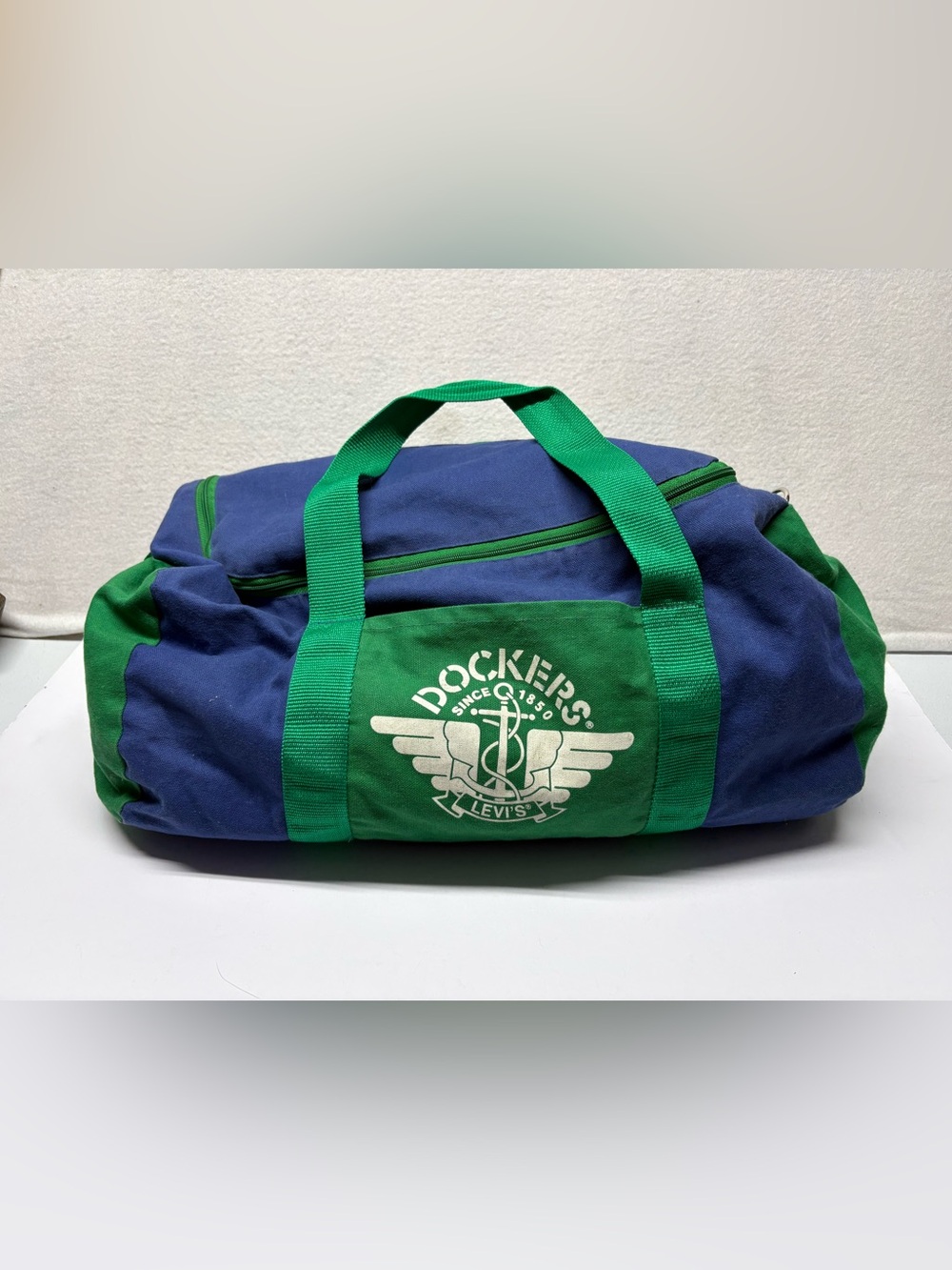 VTG Dockers x Levi’s Duffle Bag 90s Utility Travel Tote Carry On Gym Acrylic